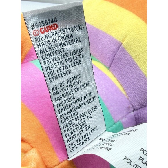 Hello Kitty Pastel Striped Sanrio GUND Plush Toy In Pusheen Cat Rainbow Costume - Picture 10 of 11